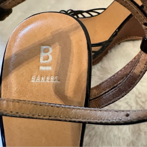 Bakers Dedra Faux Patent Leather Sandals Heels. 4” High. Size 7.5 Black New - Picture 9 of 12